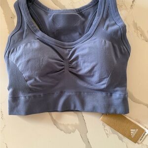 Adidas Women's Ribbed Lavender Sports Bra